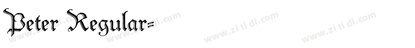 Peter Regular字体转换
